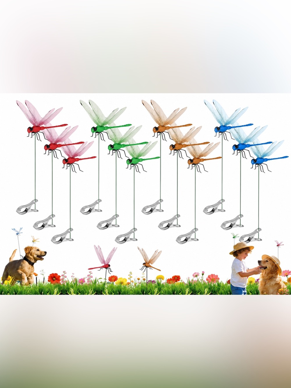 BUY NOW Decorative Dragonfly Plant Clips, 2 Random Colors
